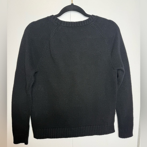 Lauren Ralph Lauren - Black Knit Sweater with buttons - Size Medium - Picture 5 of 7